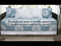 Farmhouse Stripe Cotton Daybed Cover 6 Piece Set