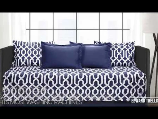 Farmhouse Stripe Cotton Daybed Cover 6 Piece Set