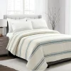 Farmhouse Stripe Kantha Pick Stitch Yarn Dyed Cotton Woven Blanket/Quilt/Coverlet
