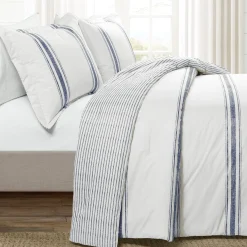 Farmhouse Stripe Reversible Comforter Set