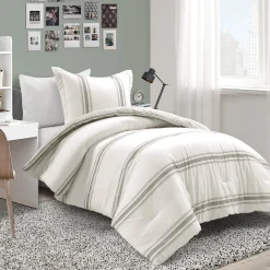 Farmhouse Stripe Reversible Comforter Set
