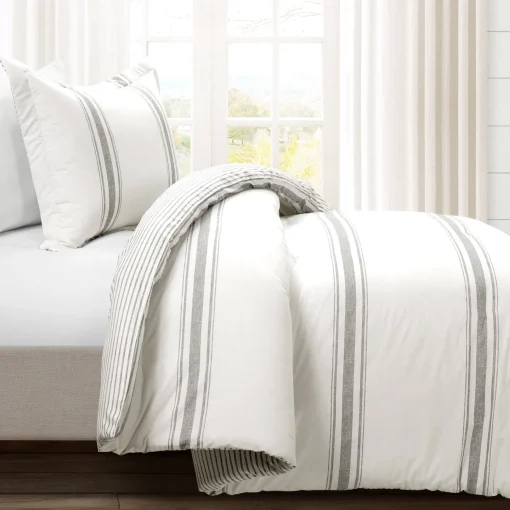 Farmhouse Stripe Reversible Comforter Set