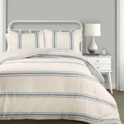 Farmhouse Stripe Reversible Comforter Set