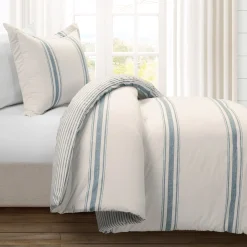Farmhouse Stripe Reversible Comforter Set