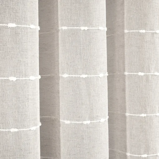Farmhouse Textured Grommet Sheer Ultra Wide Window Curtain Panel