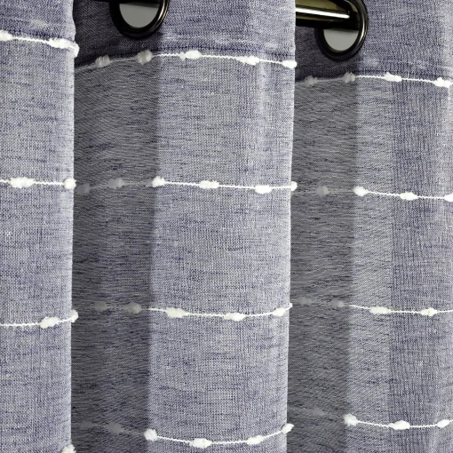 Farmhouse Textured Grommet Sheer Ultra Wide Window Curtain Panel