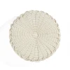 Farmhouse Ticking Stripe Yarn Dyed Pleated Decorative Pillow