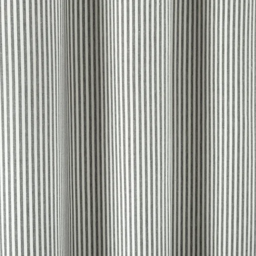 Farmhouse Vintage Stripe Yarn Dyed Recycled Cotton Blend Shower Curtain