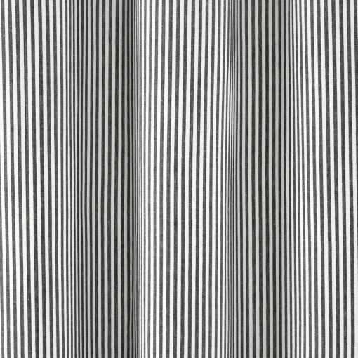 Farmhouse Vintage Stripe Yarn Dyed Recycled Cotton Blend Shower Curtain