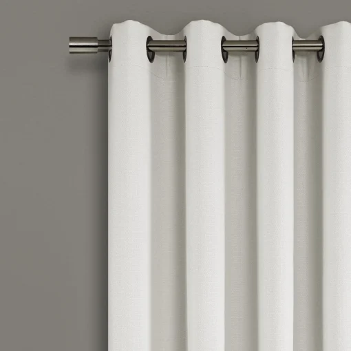 Faux Linen Absolute Blackout Window Curtain Panel