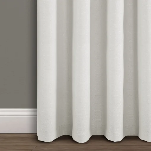 Faux Linen Absolute Blackout Window Curtain Panel