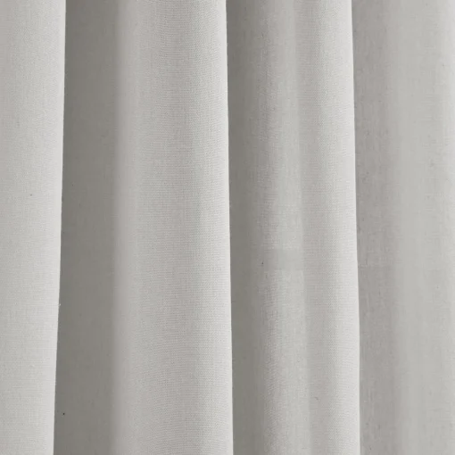 Faux Linen Grommet Window Curtain Panel Set