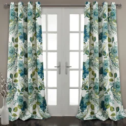 Floral Paisley Light Filtering Window Curtain Set