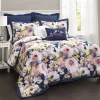 Floral Watercolor Comforter 7 Piece Set