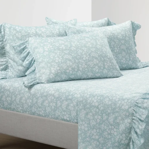 Garden Of Flowers Ruffle Sheet Set