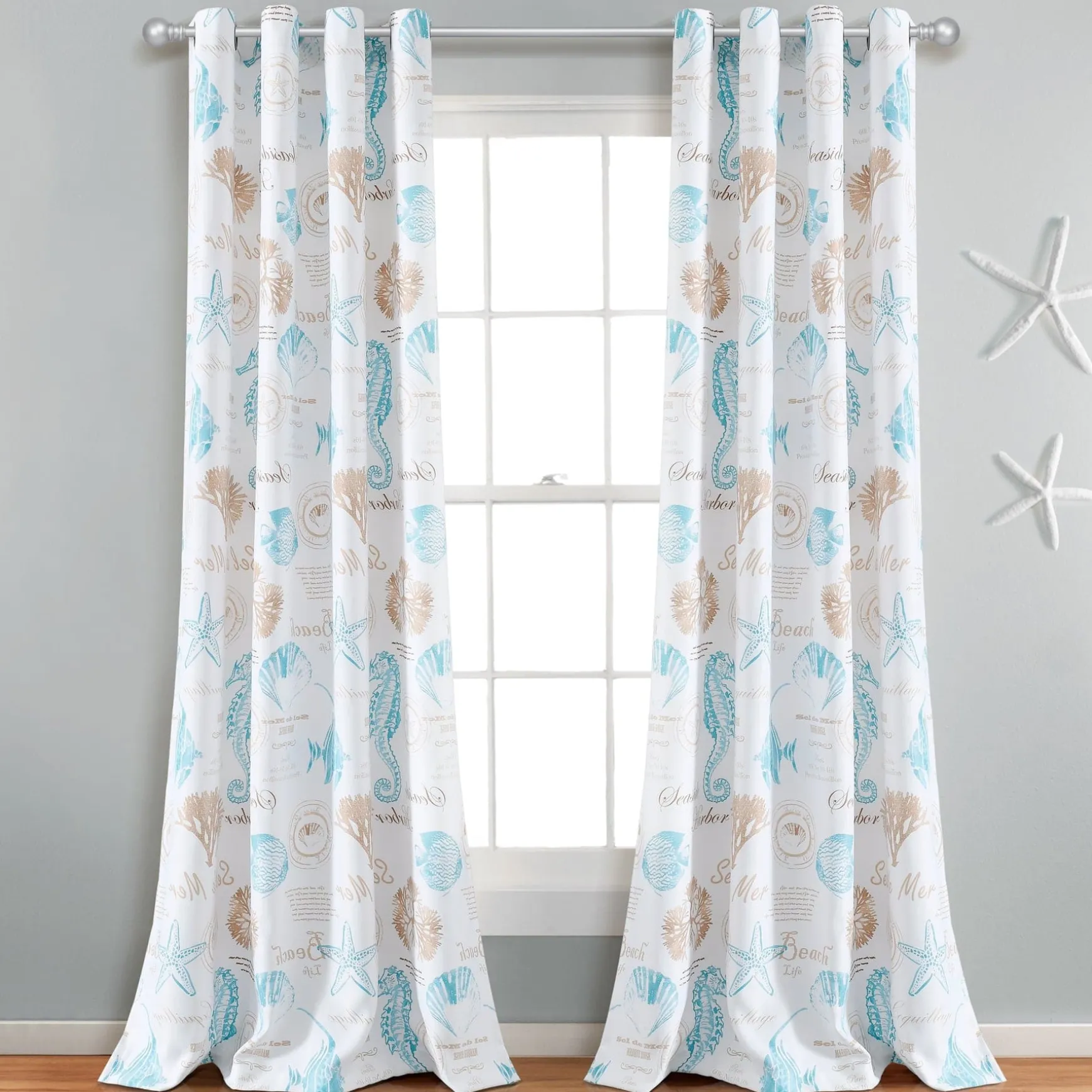 Harbor Life Light Filtering Window Curtain Panel Set