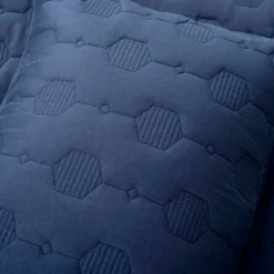 Hexagon Honeycomb Textured Cotton Quilt 3 Piece Set