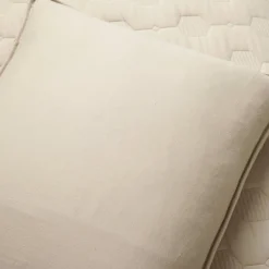 Hexagon Honeycomb Textured Cotton Quilt 3 Piece Set