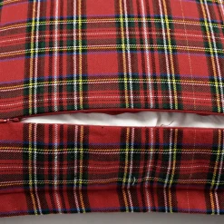 Home Family Blessing Plaid Embroidery Script Decorative Pillow Cover