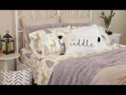 Home Family Blessing Plaid Embroidery Script Decorative Pillow Cover