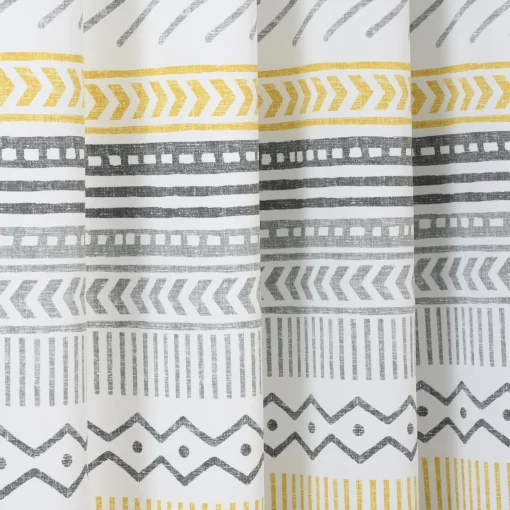 Hygge Geo Light Filtering Window Curtain Panel Set