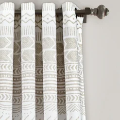 Hygge Geo Light Filtering Window Curtain Panel Set