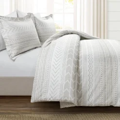 Hygge Geo Reversible Cotton Duvet Cover 3 Piece Set