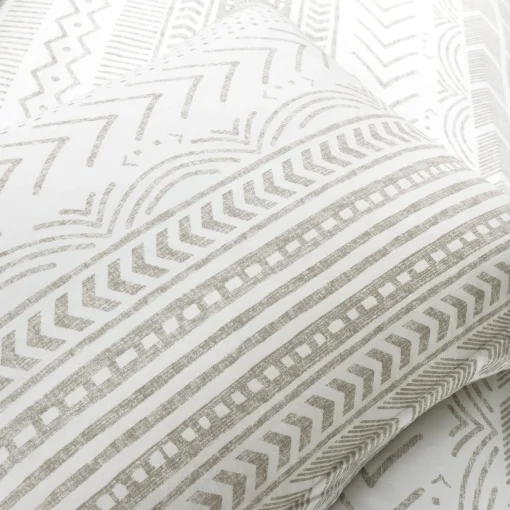 Hygge Geo Reversible Cotton Duvet Cover 3 Piece Set