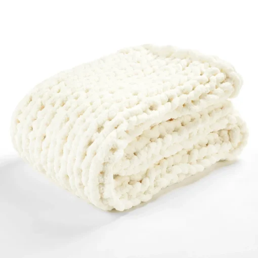 Hygge Ultra Soft Chenille Chunky Knit Throw