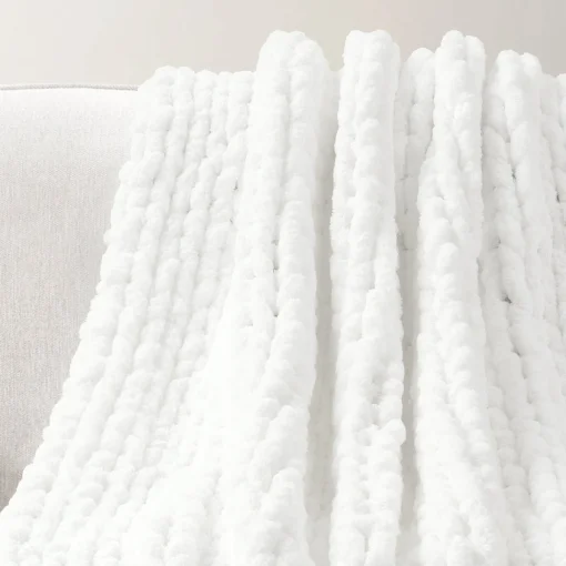 Hygge Ultra Soft Chenille Chunky Knit Throw