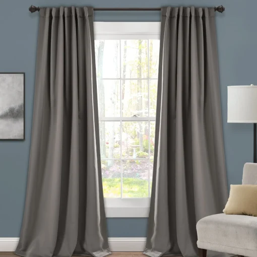 Insulated Back Tab Blackout Curtain Panel Set