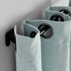 Insulated Grommet Blackout Faux Linen Window Curtain Panel