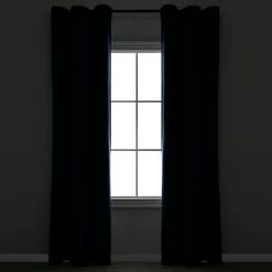 Insulated Grommet Blackout Faux Linen Window Curtain Panel