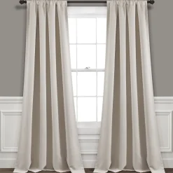 Insulated Rod Pocket Blackout Curtain Panel Set