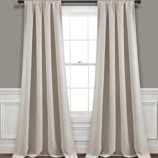 Insulated Rod Pocket Blackout Curtain Panel Set