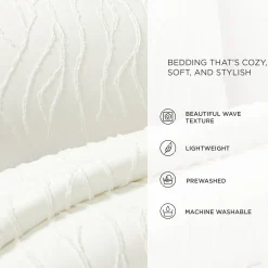 Jacquard Wave 3 Piece Comforter Set