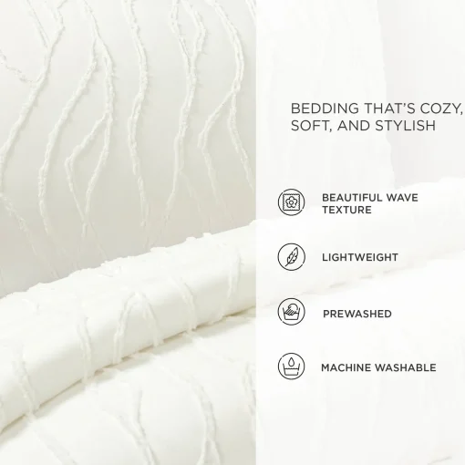 Jacquard Wave 3 Piece Comforter Set