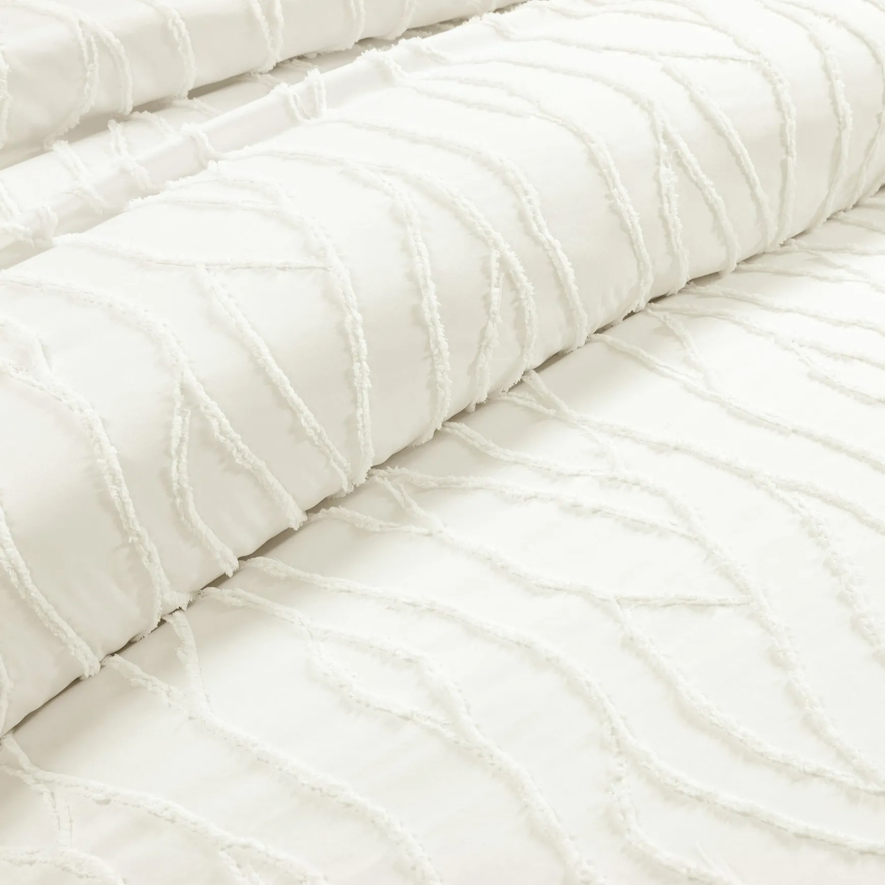 Jacquard Wave Duvet Cover 3 Piece Set