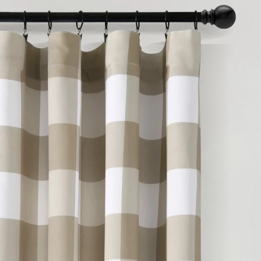 Kelly Checker Light Filtering Window Curtain Panel Set