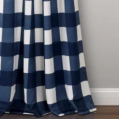 Kelly Checker Light Filtering Window Curtain Panel Set