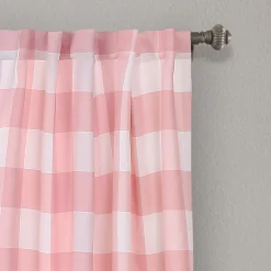 Kelly Checker Light Filtering Window Curtain Panel Set