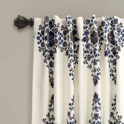 Keya Medallion Light Filtering Window Curtain Panel Set