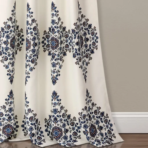 Keya Medallion Light Filtering Window Curtain Panel Set