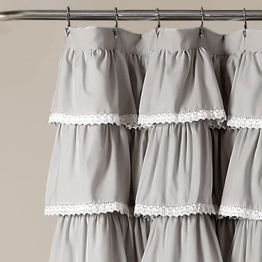 Lace Ruffle Shower Curtain