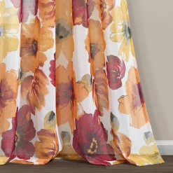 Leah Sheer Window Curtain Panel Set