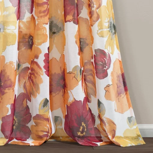 Leah Sheer Window Curtain Panel Set