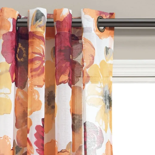 Leah Sheer Window Curtain Panel Set