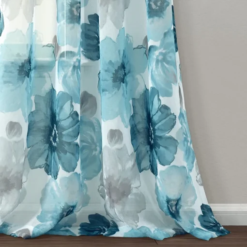 Leah Sheer Window Curtain Panel Set