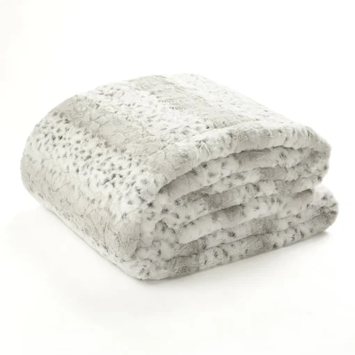Leopard Textured Faux Fur Comforter 3 Piece Set