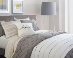 Let's Stay Home Script Decorative Pillow Cover